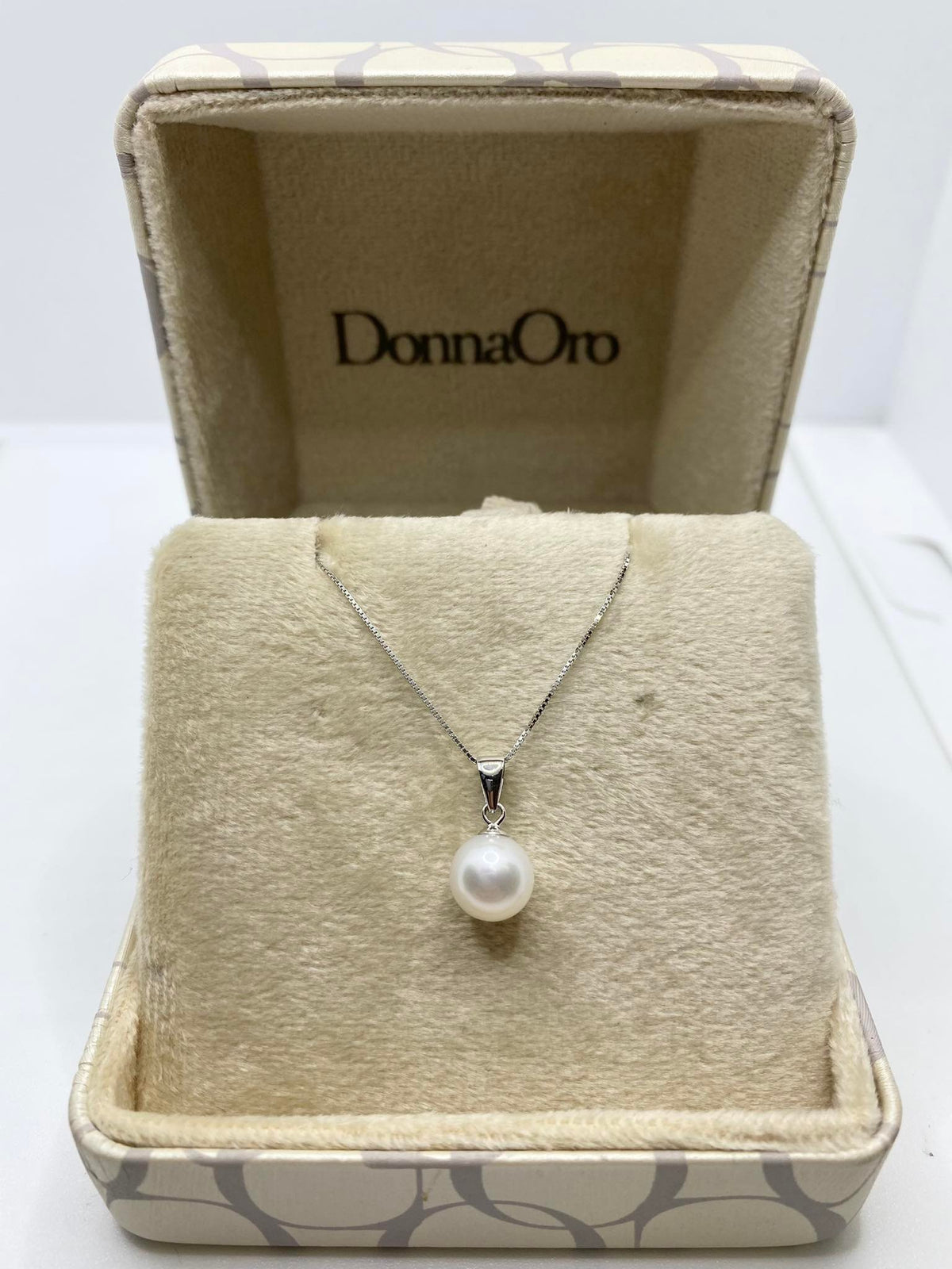 Collana Donna Oro 18KT con Perla Naturale mm 7,5-8