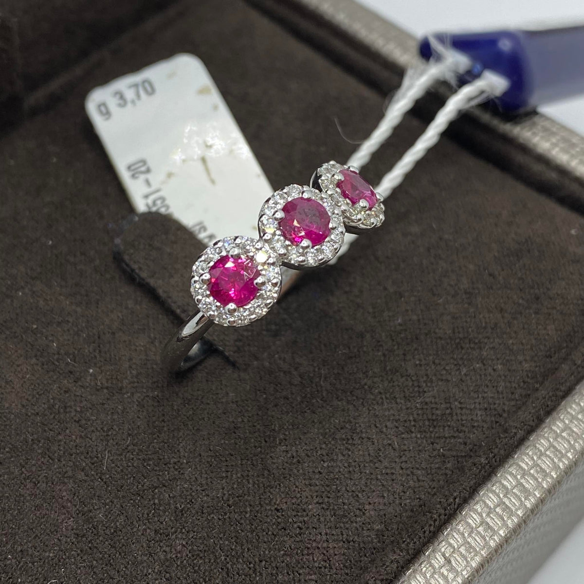 Anello Donna Trilogy Crivelli con Rubini Ct 0.77 e Diamanti
