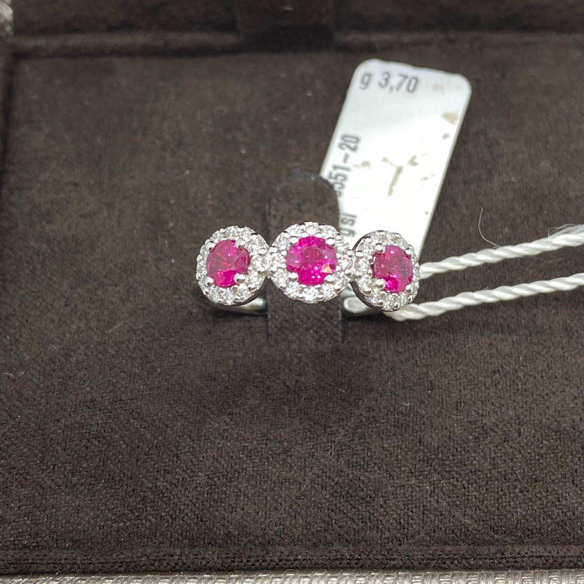 Anello Donna Trilogy Crivelli con Rubini Ct 0.77 e Diamanti