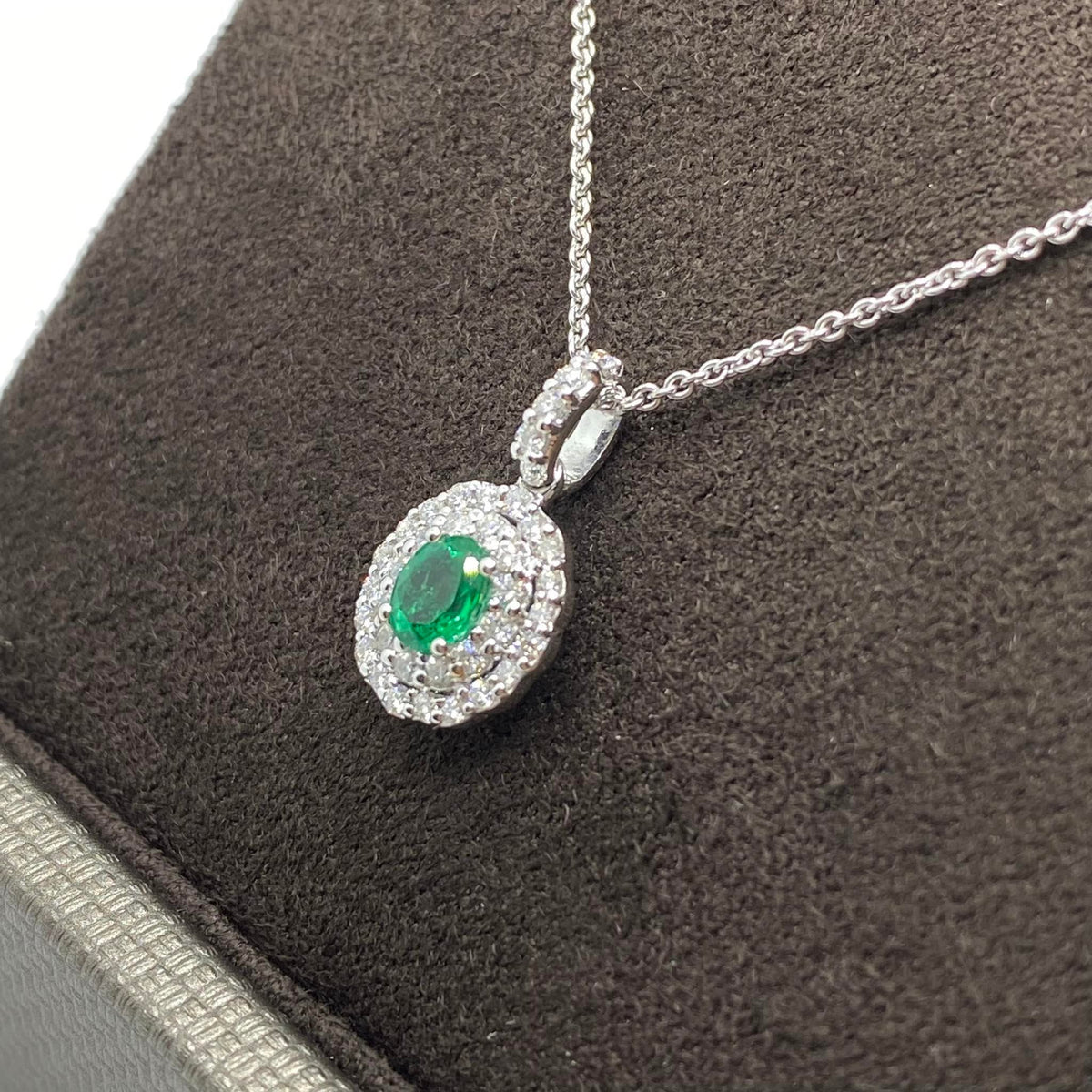 Collana Donna Crivelli con Smeraldo e Diamanti