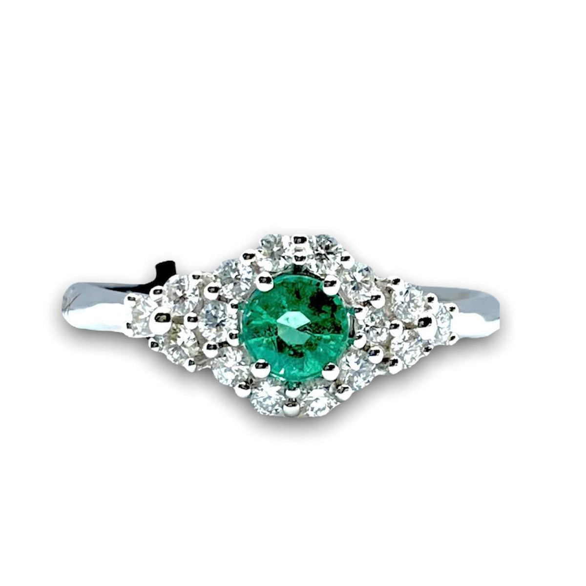 Anello Recarlo con Smeraldo Ct 0.36 e Diamanti