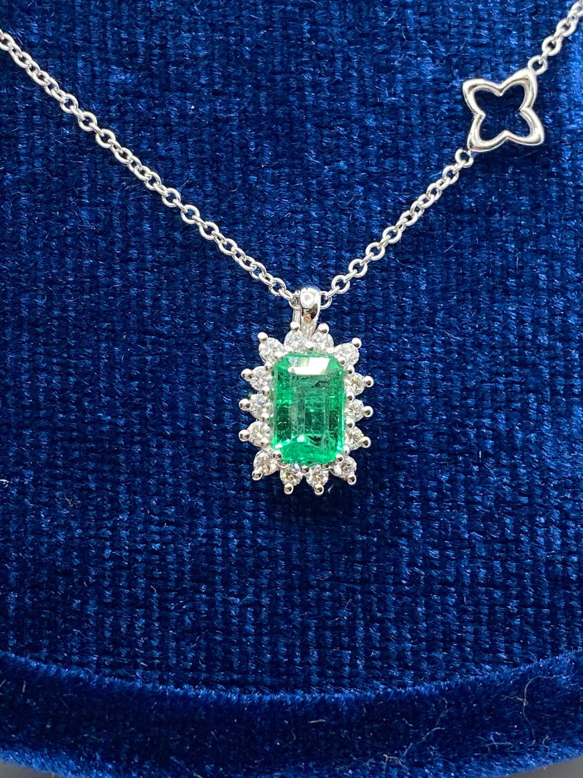 Collana Donna Recarlo con Smeraldo e Diamanti