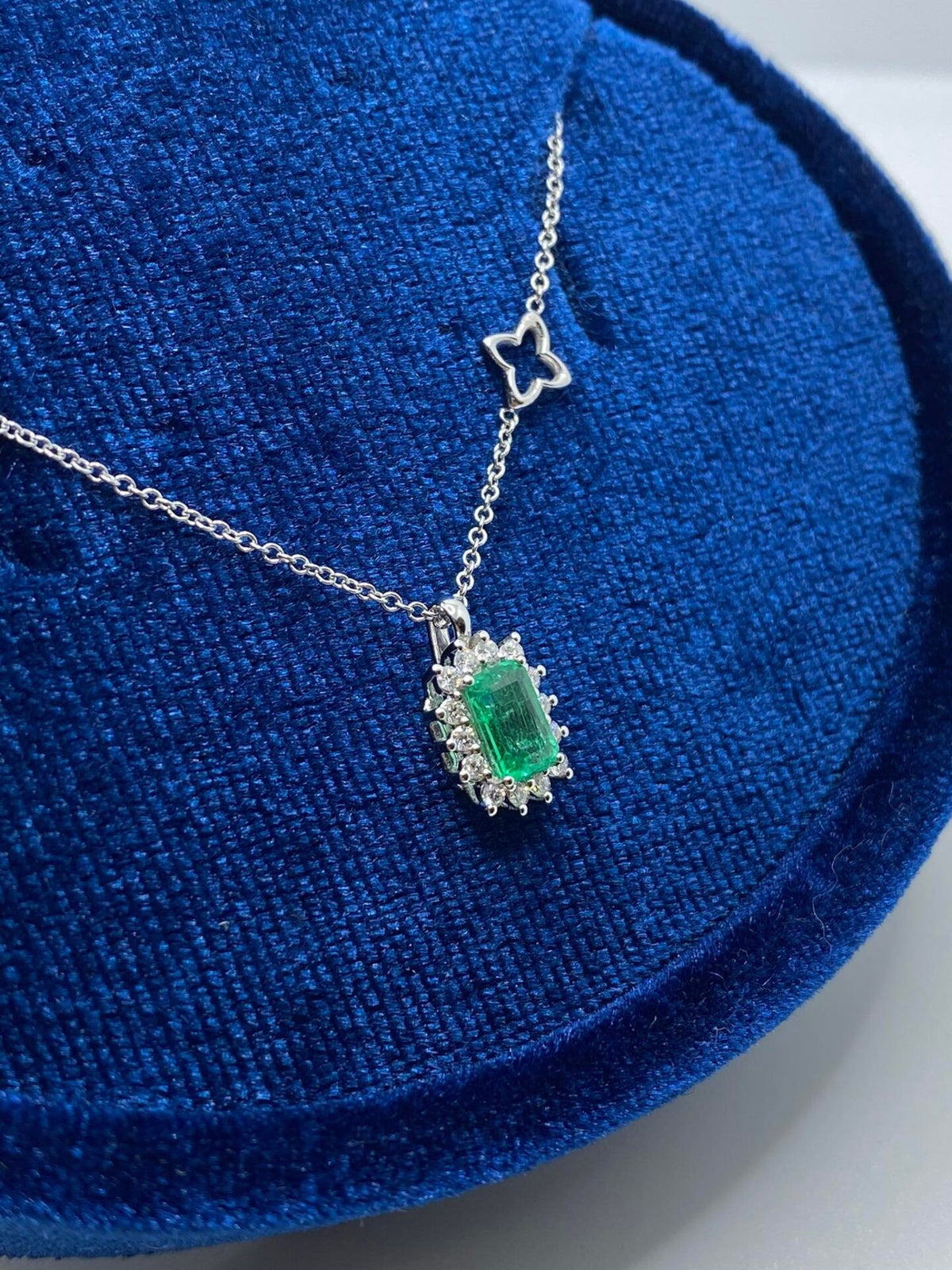Collana Donna Recarlo con Smeraldo e Diamanti