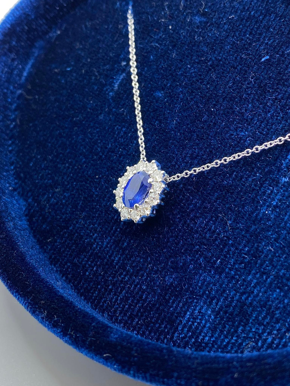 Collana Donna Recarlo con Zaffiro e Diamanti
