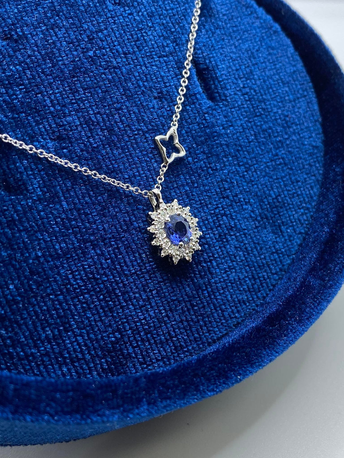 Collana Donna Recarlo con Zaffiro ct 0.44 e Diamanti