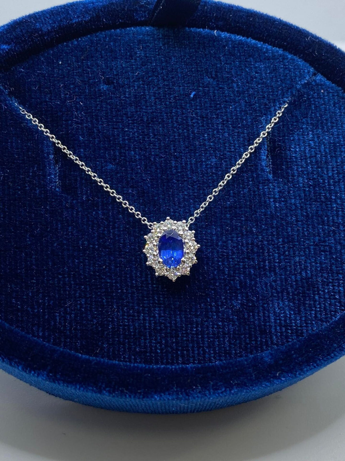 Collana Donna Recarlo con Zaffiro e Diamanti