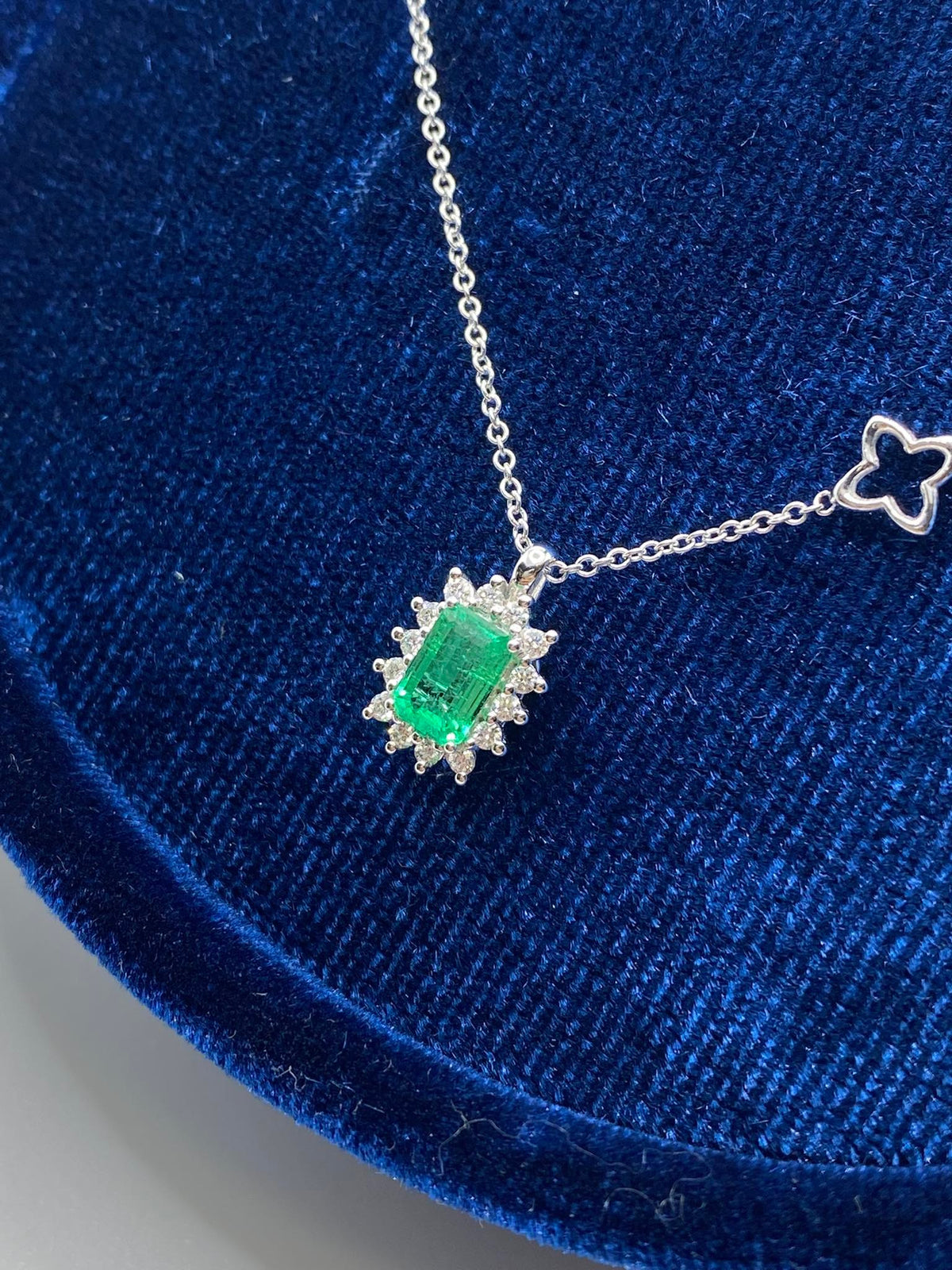 Collana Donna Recarlo con Smeraldo e Diamanti