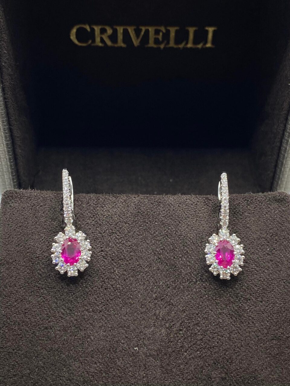 Orecchini Donna Crivelli con Rubino Ct 1,05 e Diamanti