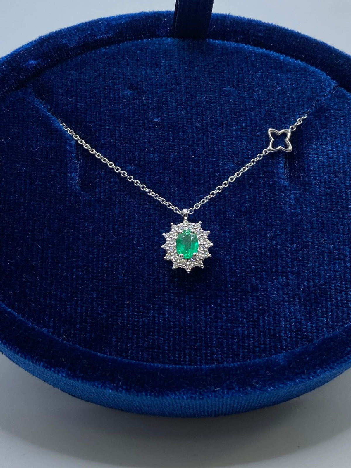 Collana Donna Recarlo con Smeraldo e Diamanti