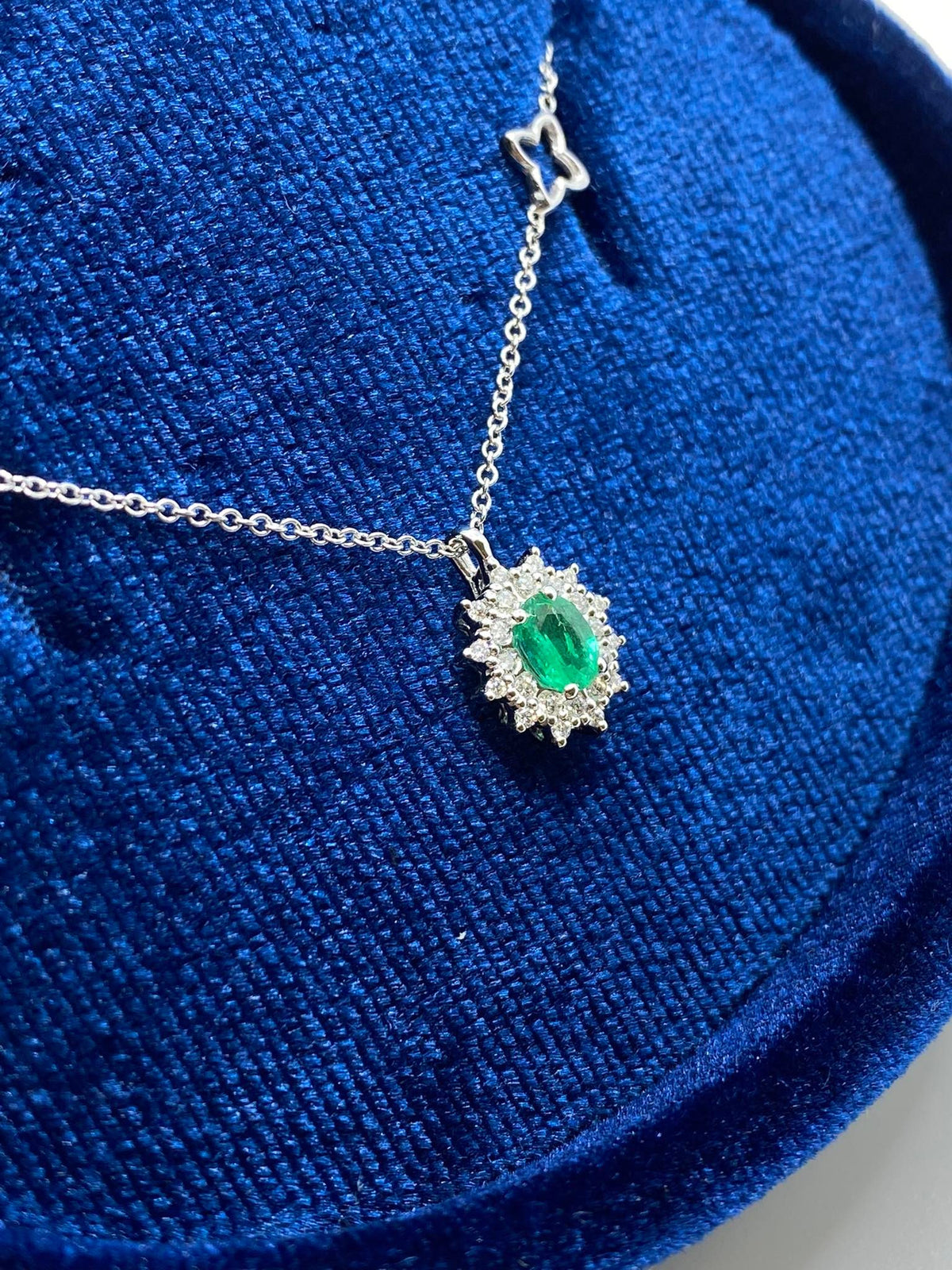 Collana Donna Recarlo con Smeraldo e Diamanti