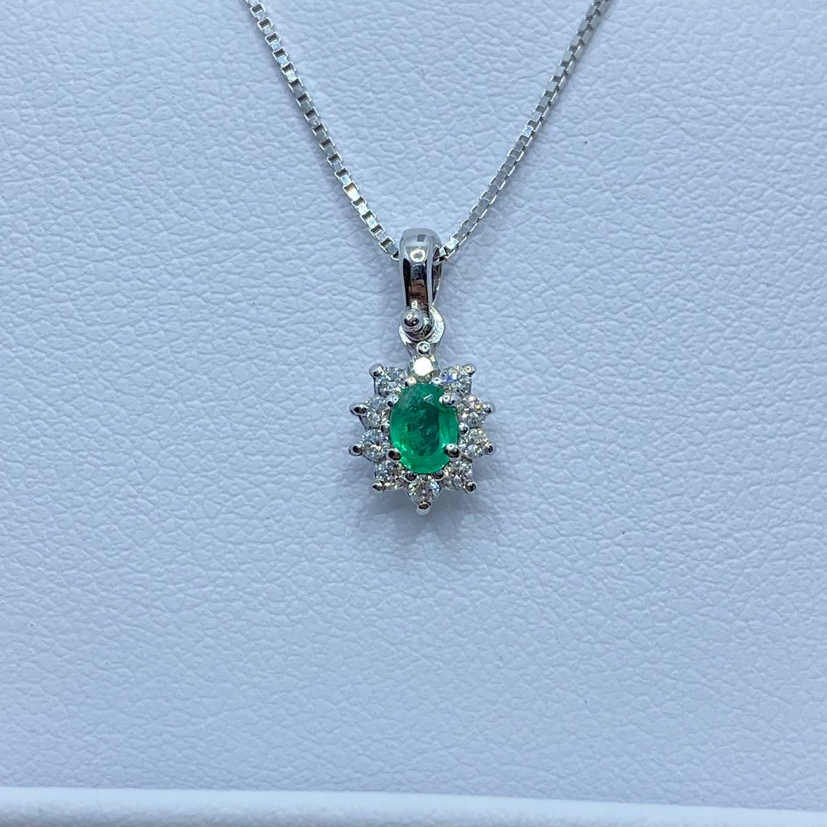 Collana Pg Gioielli in Oro 18KT 18KT con Diamanti e Smeraldo
