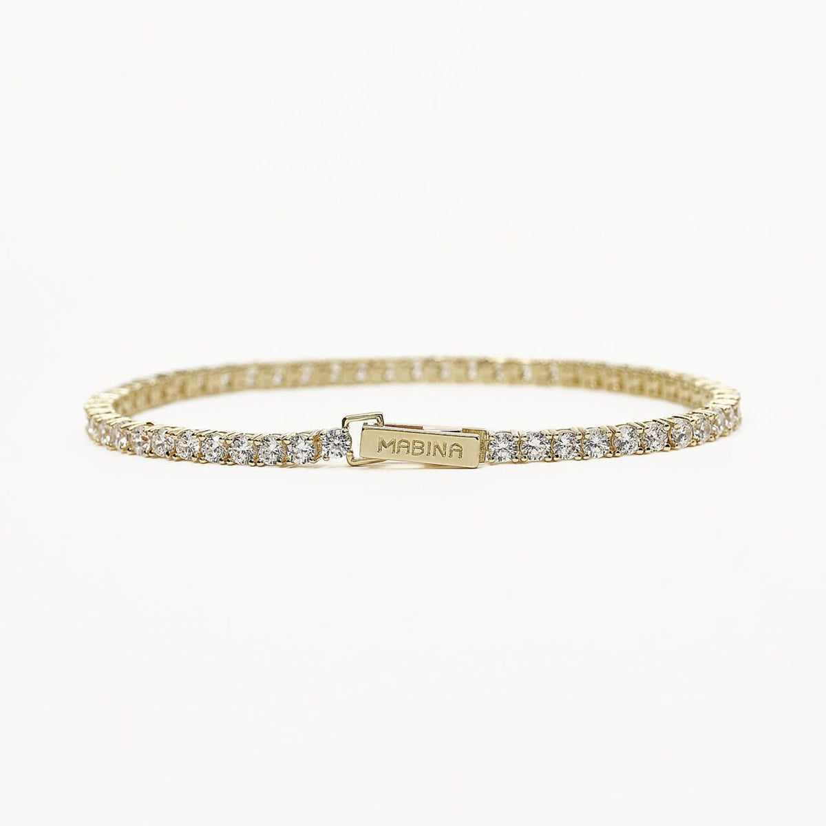 Bracciale Donna Tennis Mabina con in Argento Dorato - 533558