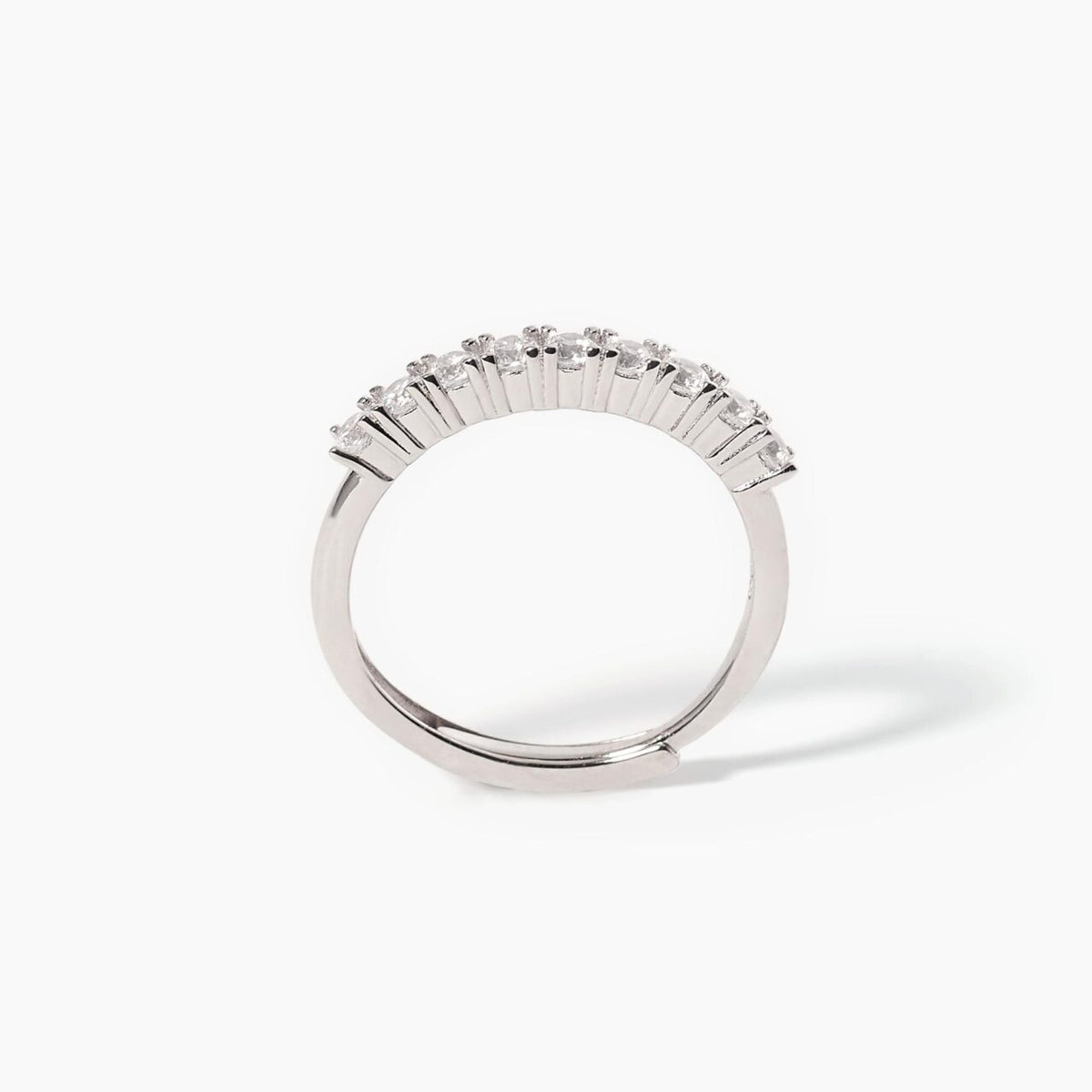 Anello Veretta a 9 Mabina in Argento e Zircone