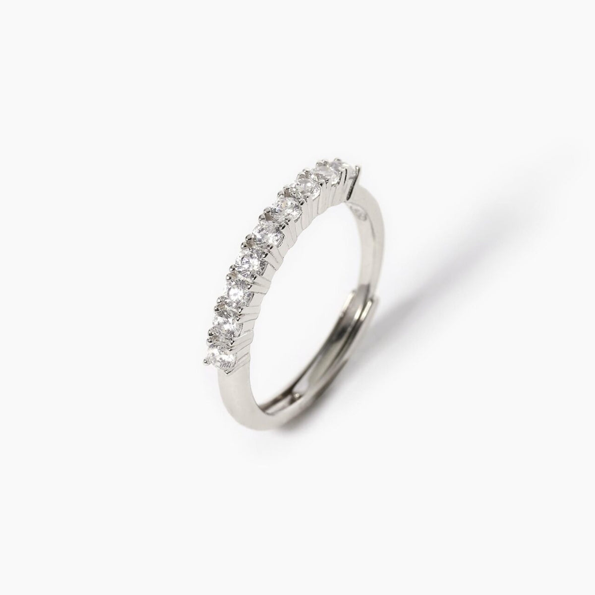 Anello Veretta a 9 Mabina in Argento e Zircone