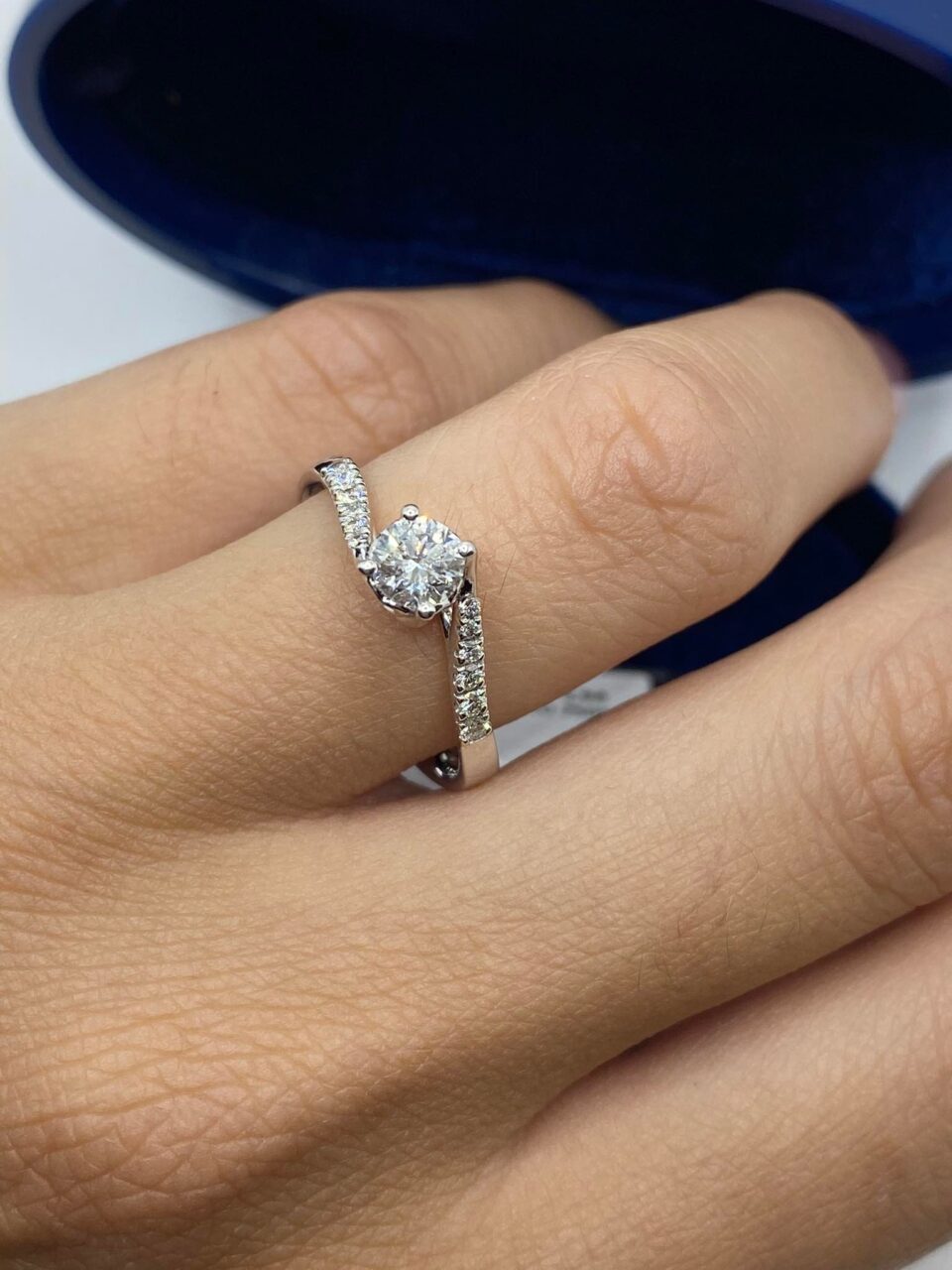 Anello Recarlo Solitario Anniversary con Diamanti Ct. 0.50