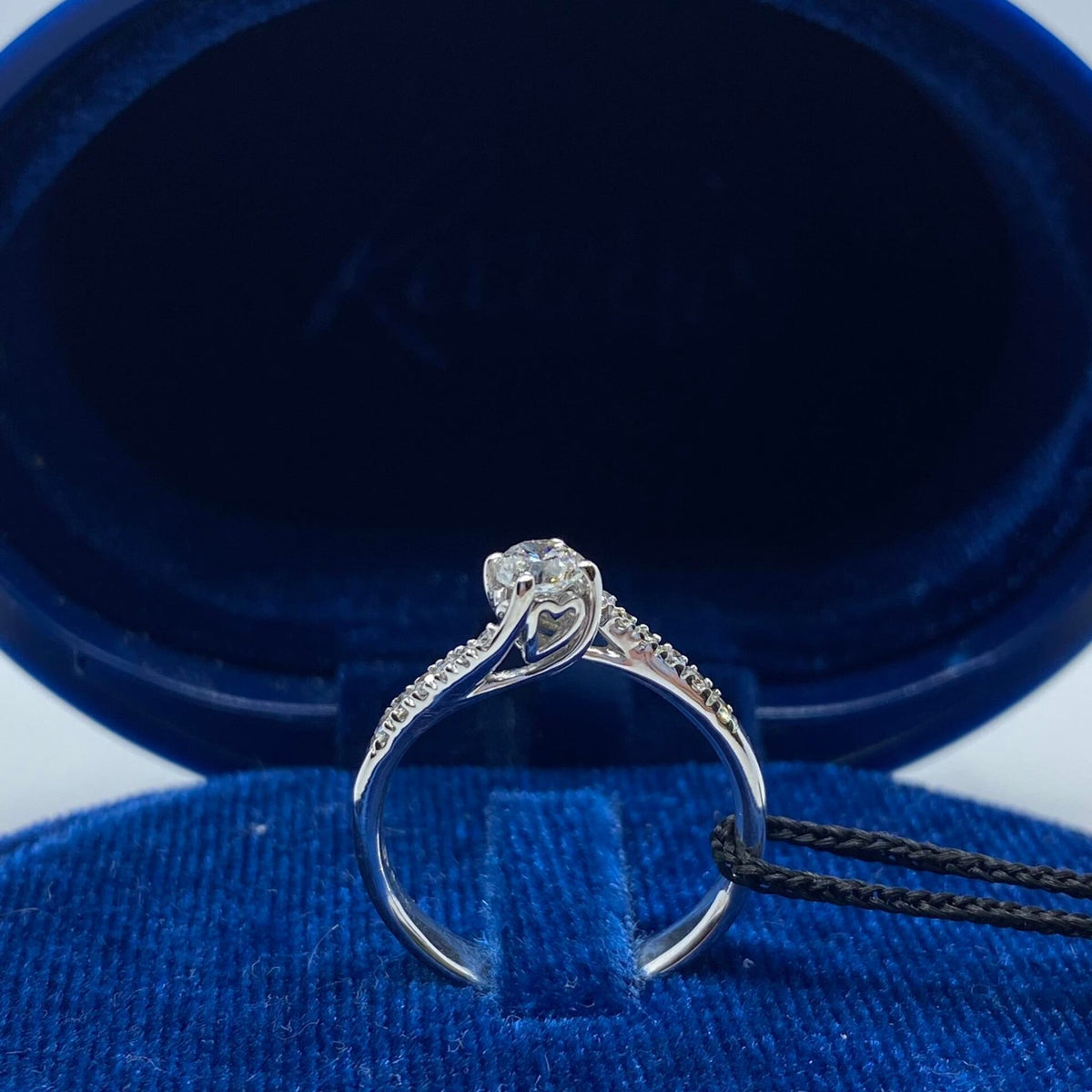 Anello Recarlo Solitario Anniversary con Diamanti Ct. 0.46