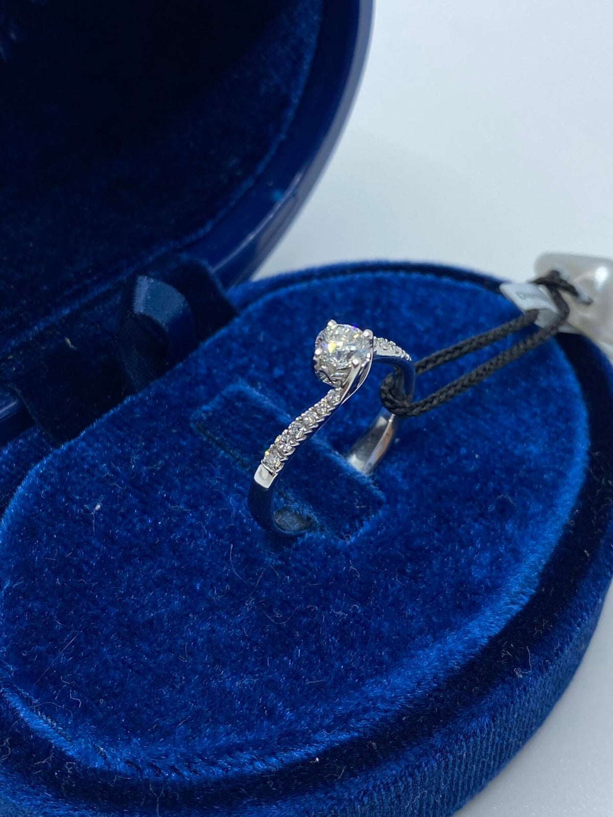 Anello Recarlo Solitario Anniversary con Diamanti Ct. 0.46