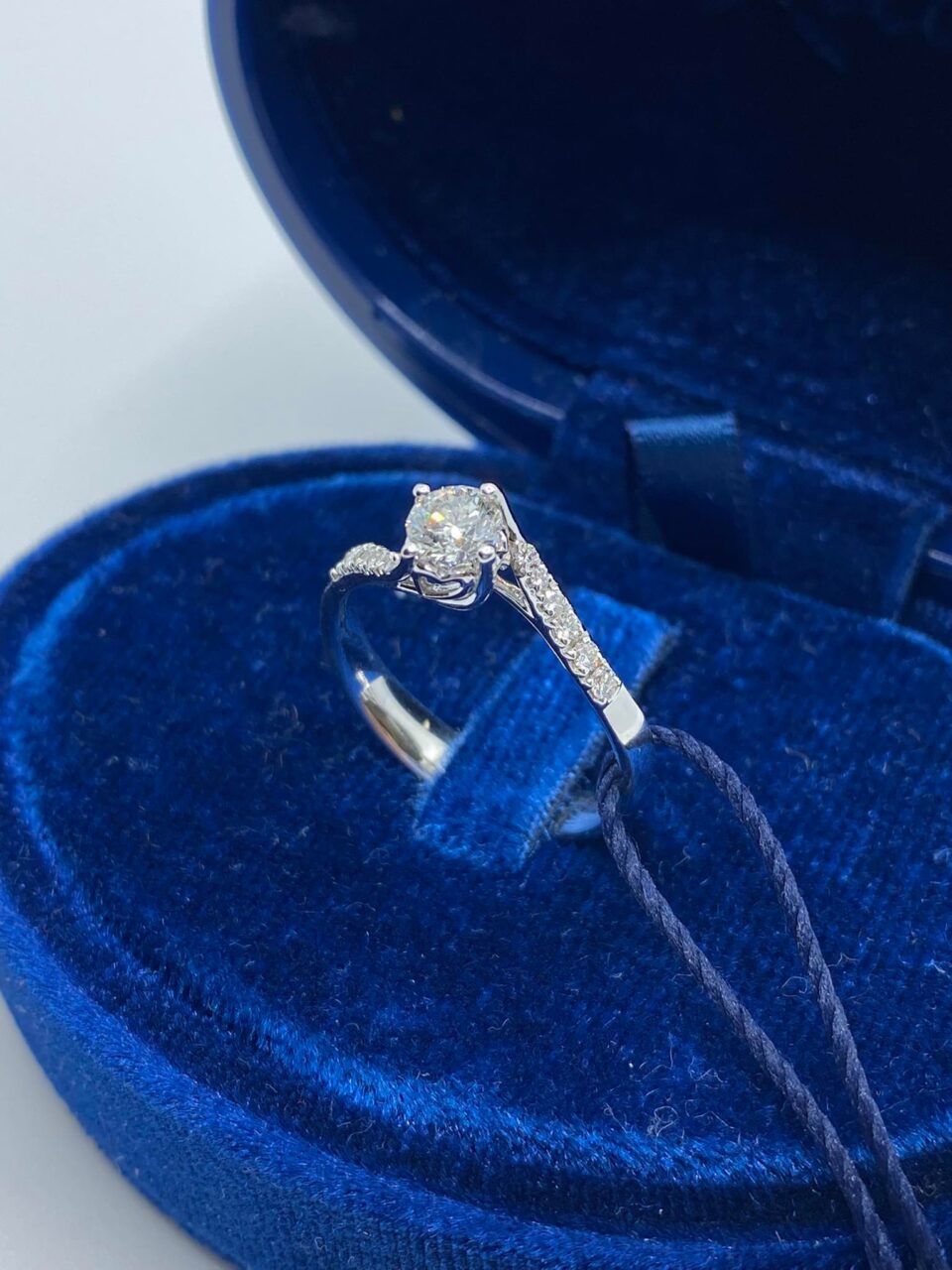 Anello Recarlo Solitario Anniversary con Diamanti Ct. 0.50