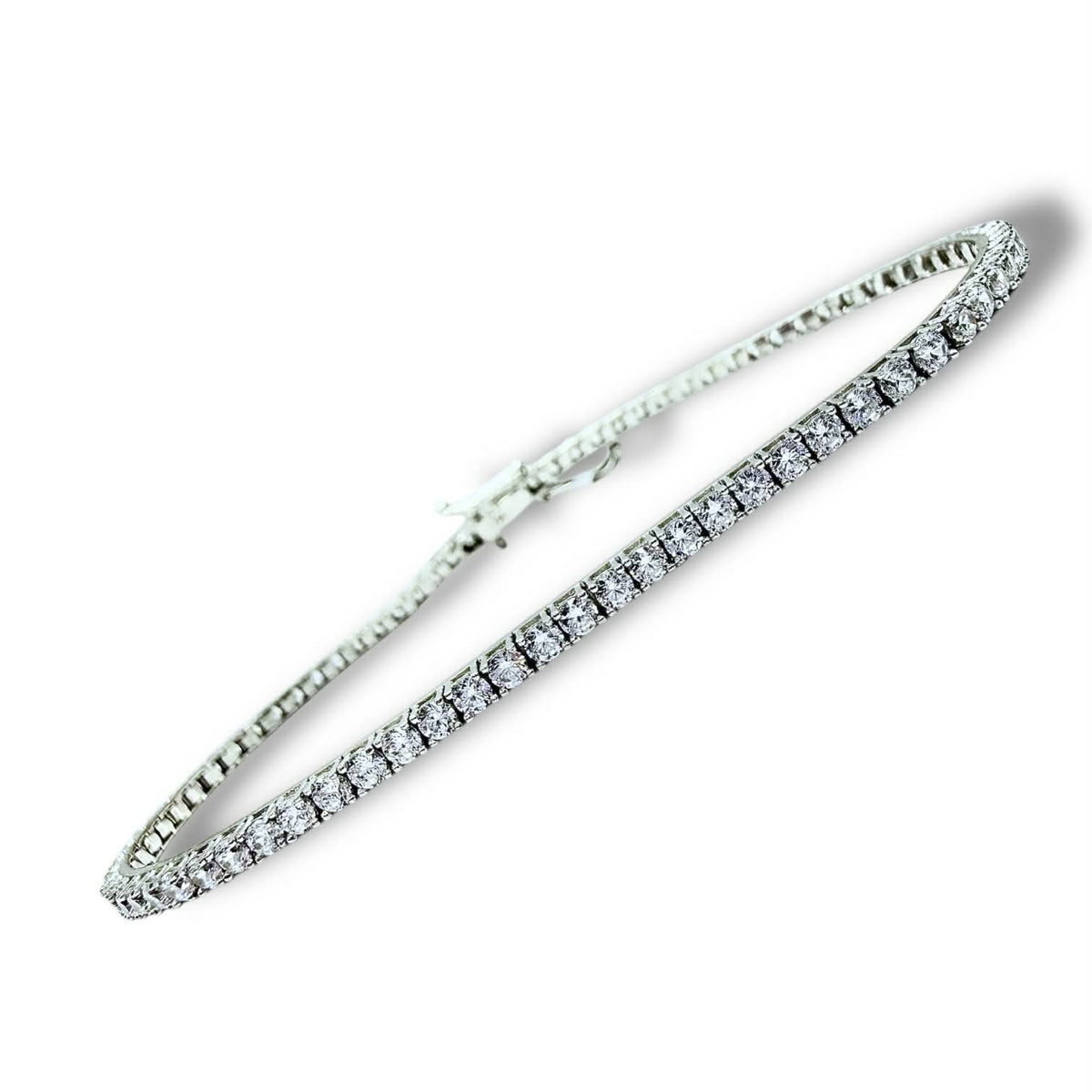 Bracciale Tennis in Oro 18KT 18KT e Zirconi Bianchi