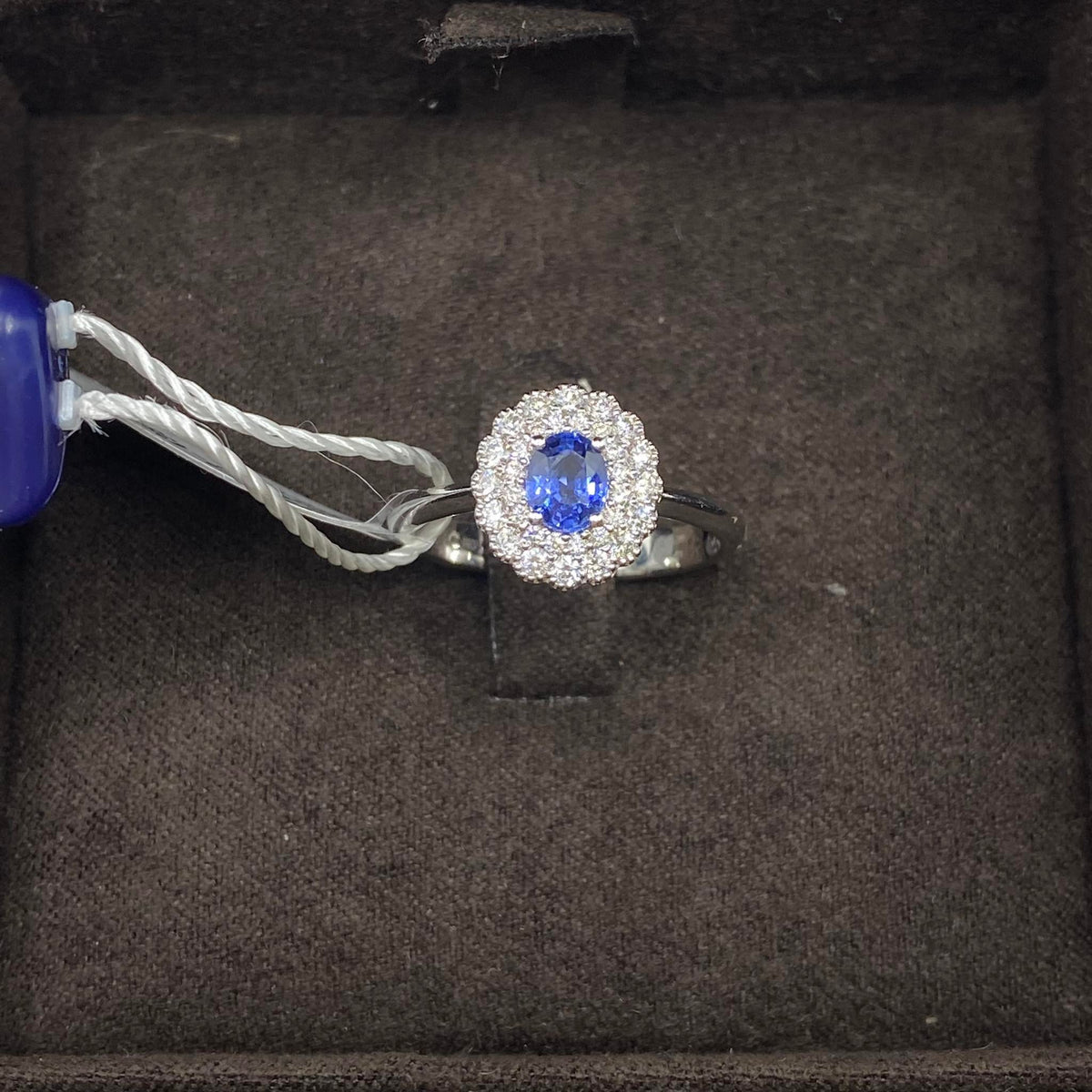 Anello Donna Crivelli con Diamanti e Zaffiro Ct. 0,49