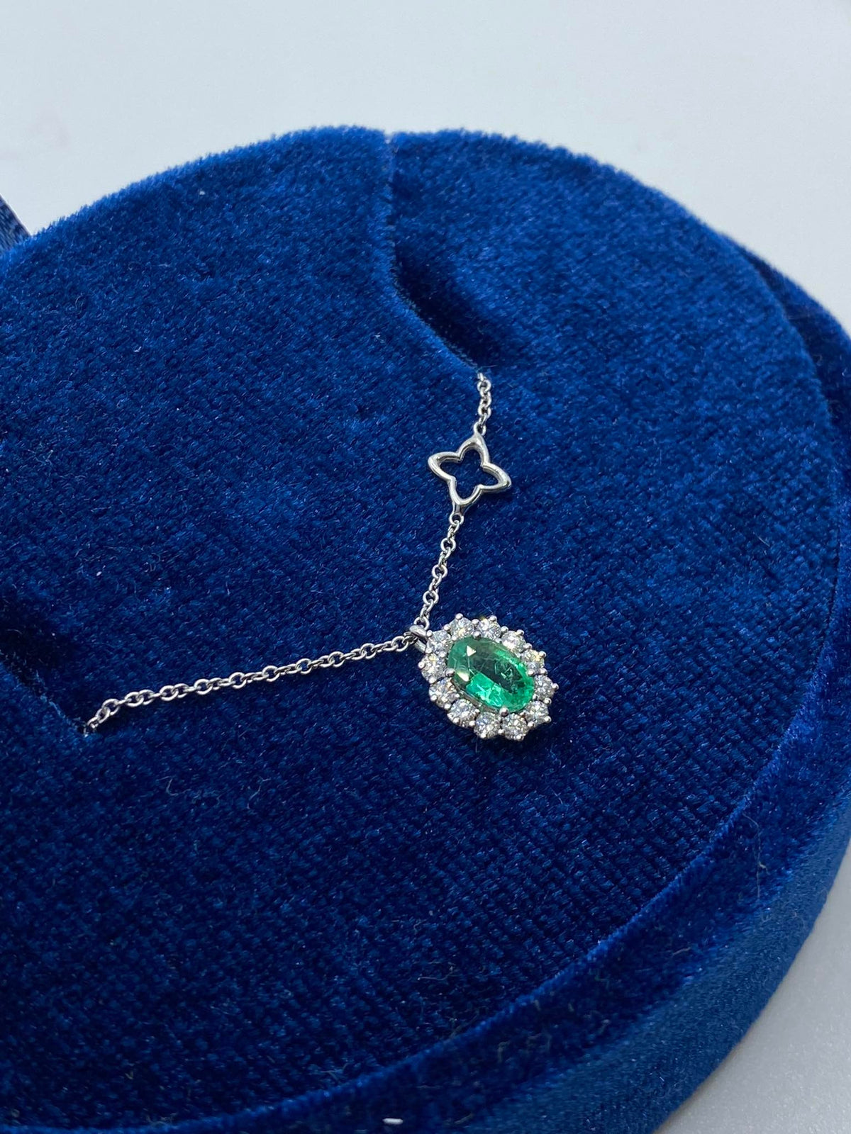 Collana Donna Recarlo con Diamanti e Smeraldo Ct. 0,36