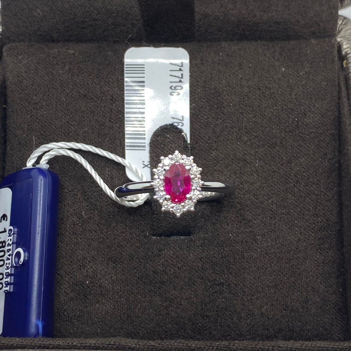 Anello Donna Crivelli con Diamanti e Rubino Ct. 0.53