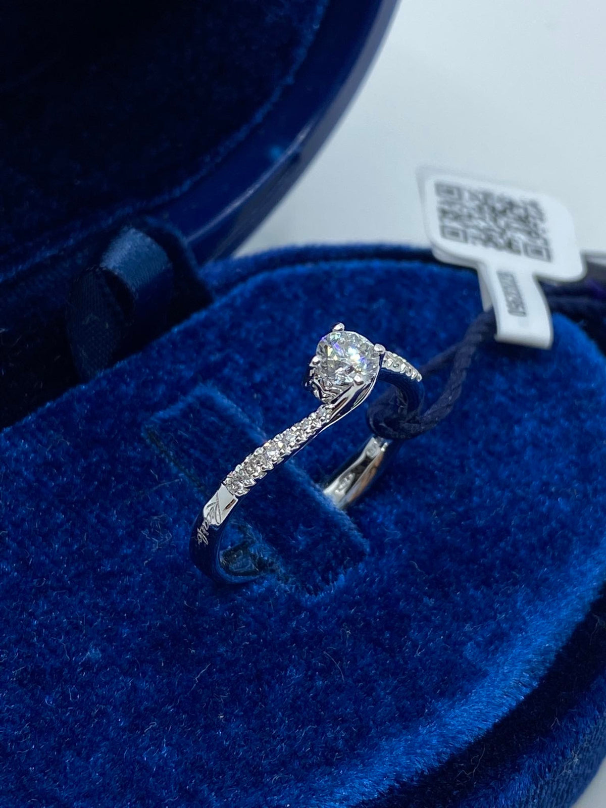 Anello Recarlo Solitario Anniversary con Diamanti Ct. 0.40