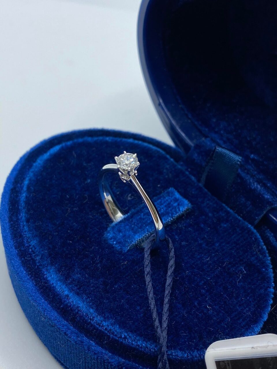 Anello Recarlo Solitario Anniversary Six con Diamanti Ct. 0.24