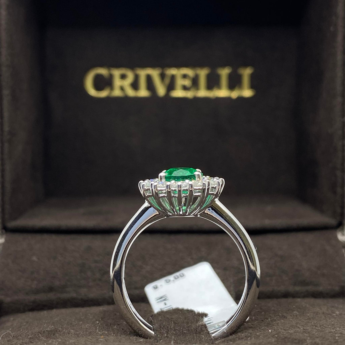 Anello Donna Crivelli con Smeraldo Ct 1.18 e Diamanti