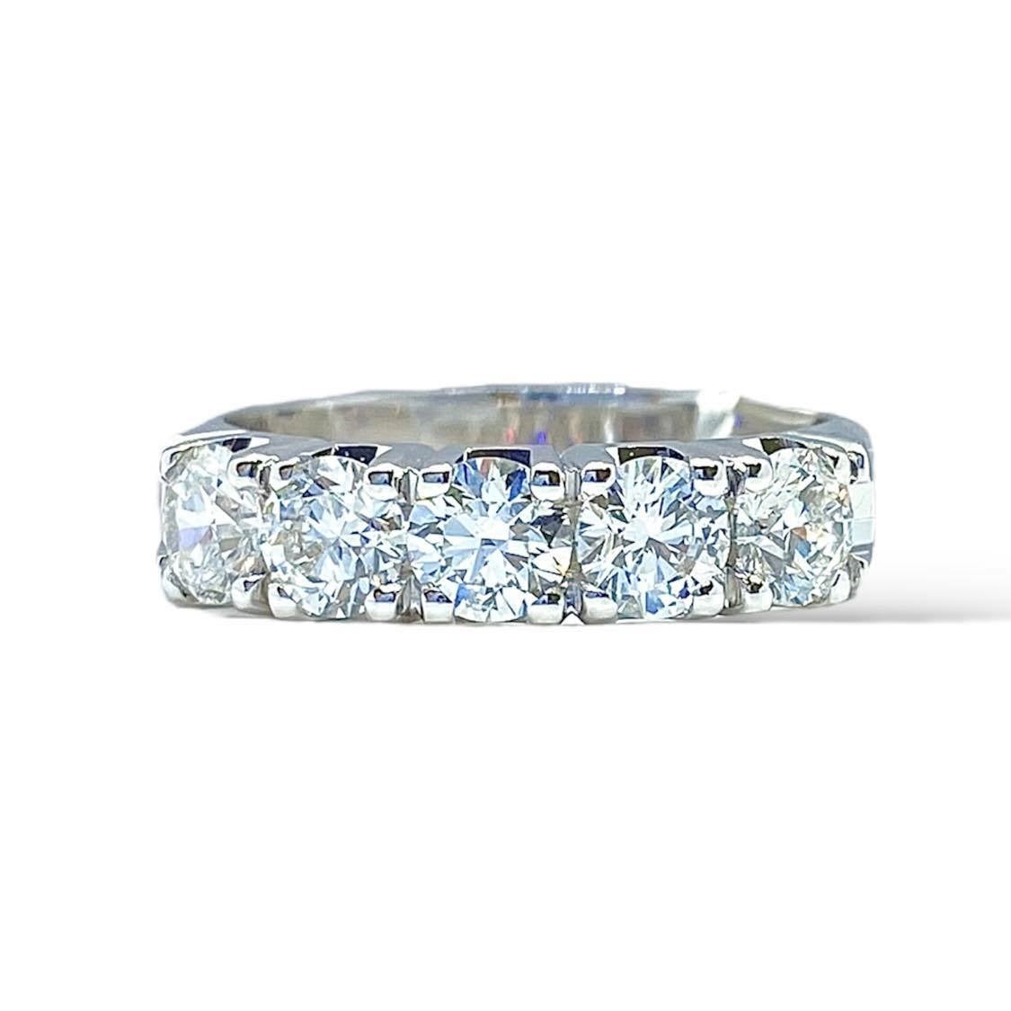 Anello Crivelli Veretta a 5 Pietre in Oro 18KT 18KT e Diamanti Ct 1.50