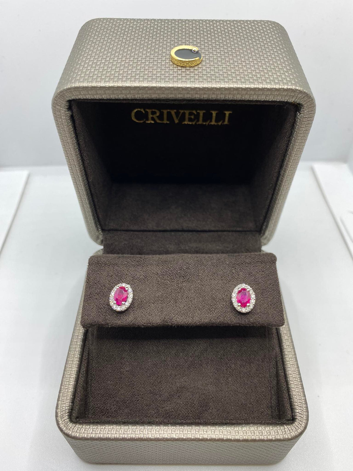 Orecchini Donna Crivelli con Diamanti e Rubino Ct. 1.24