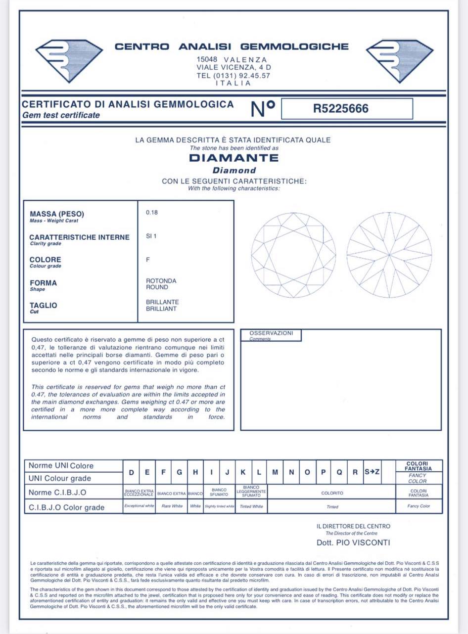 Anello Solitario Recarlo Anniversary CT 0.18 – R01SO195
