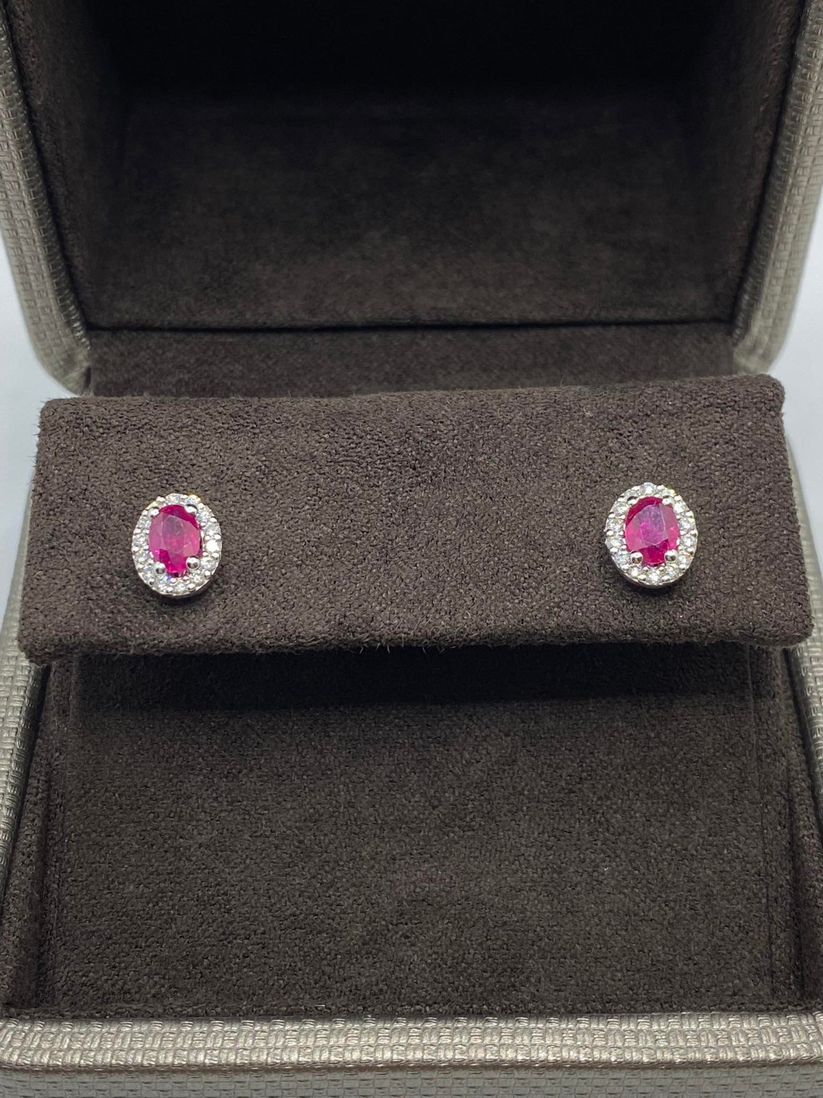 Orecchini Donna Crivelli con Diamanti e Rubino Ct. 1.24