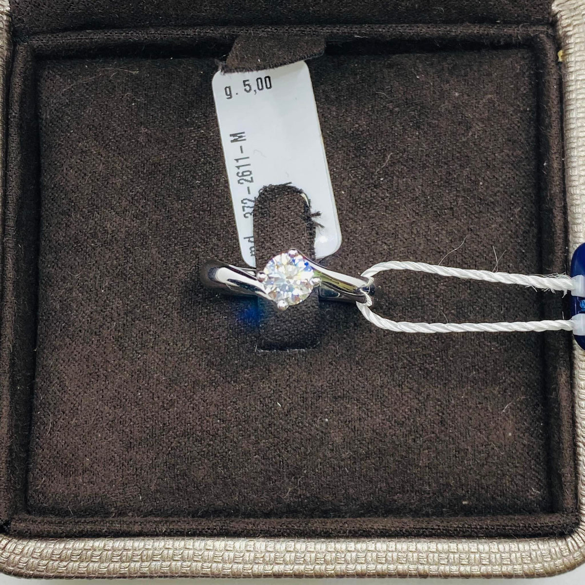 Anello Crivelli Solitario in Oro 18KT e Diamante GIA Ct 0.61