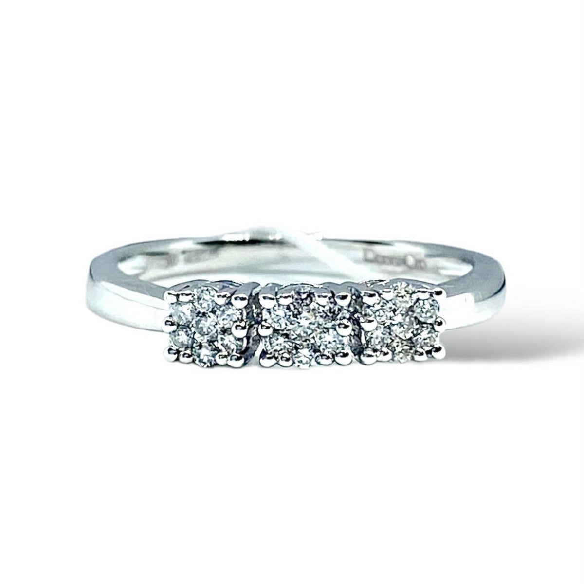 Anello Trilogy Donna Oro 18KT con Diamanti Ct 0.20