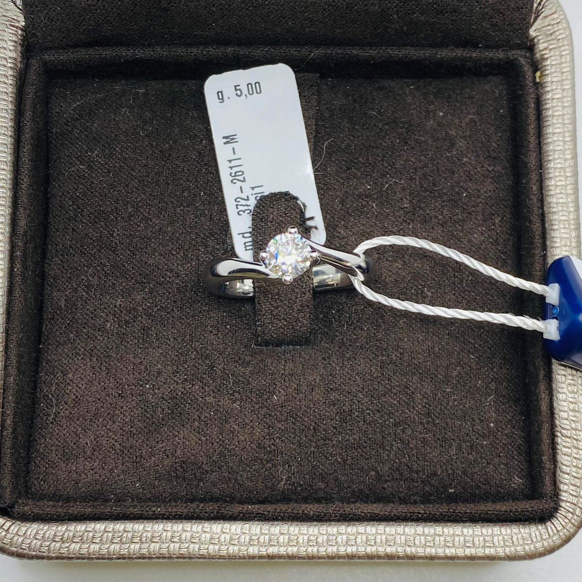 Anello Crivelli Solitario in Oro 18KT e Diamante GIA Ct 0.52
