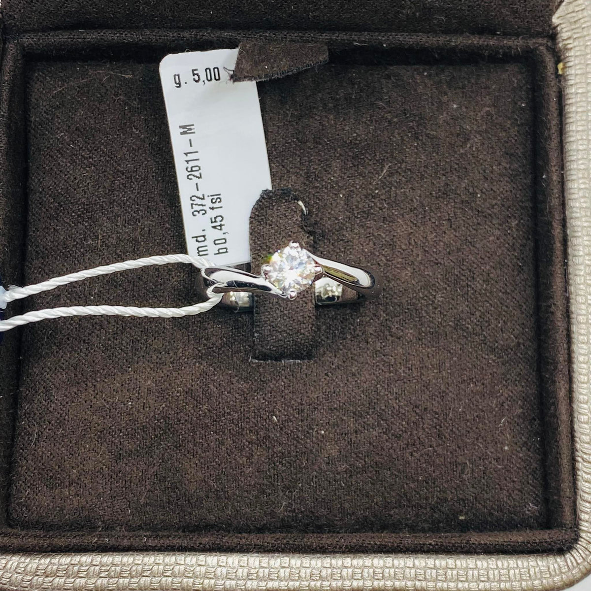 Anello Crivelli Solitario in Oro 18KT e Diamante Ct 0.45