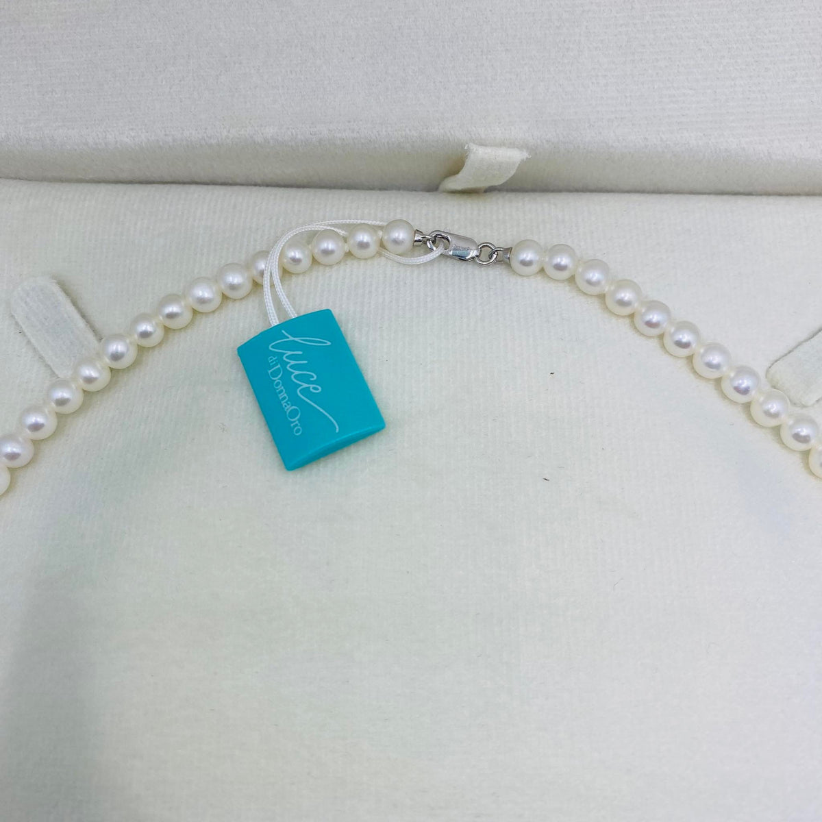 Collana Donna Oro 18KT con Perle Naturali mm 5-5,5