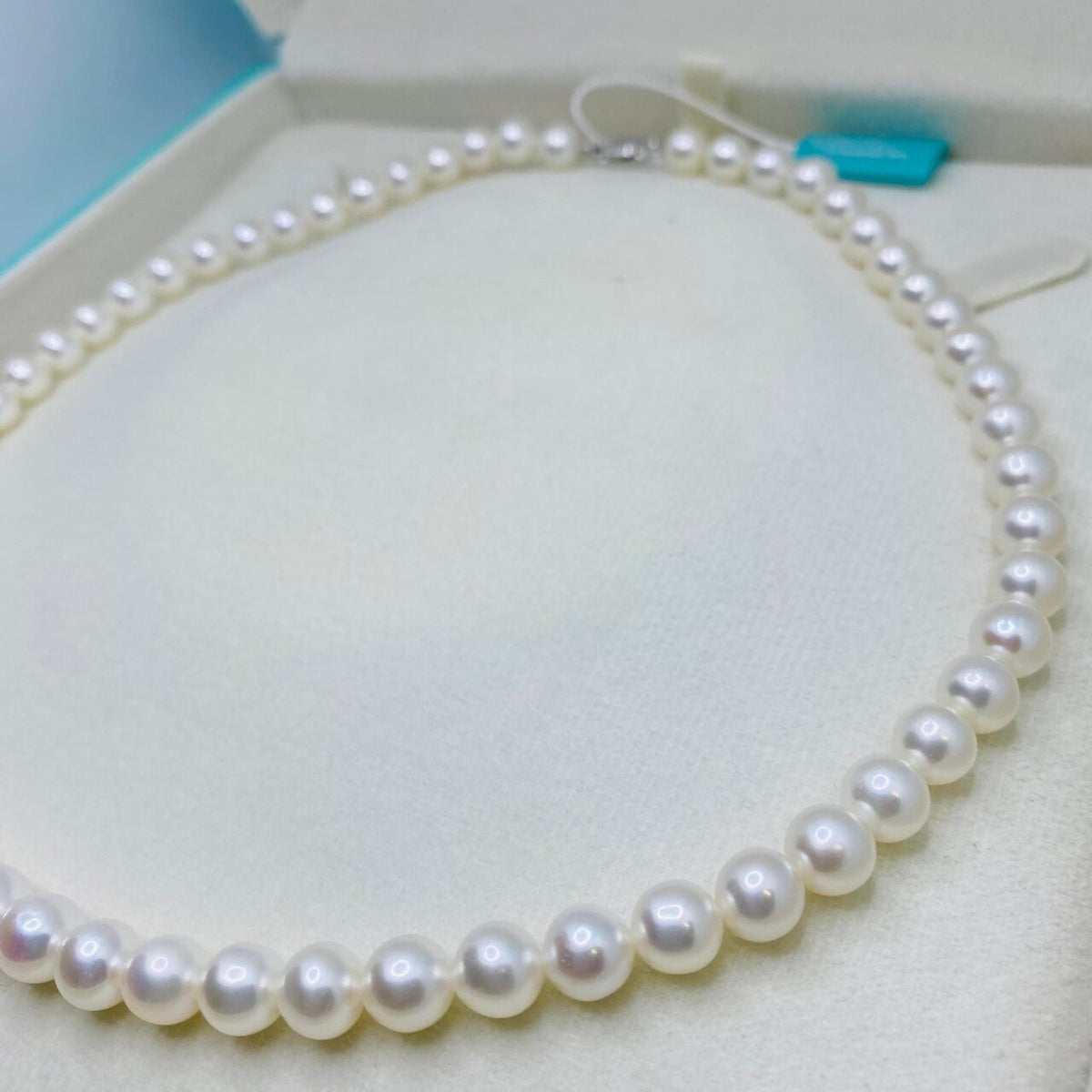 Collana Donna Oro 18KT con Perle Naturali mm 7-7,5