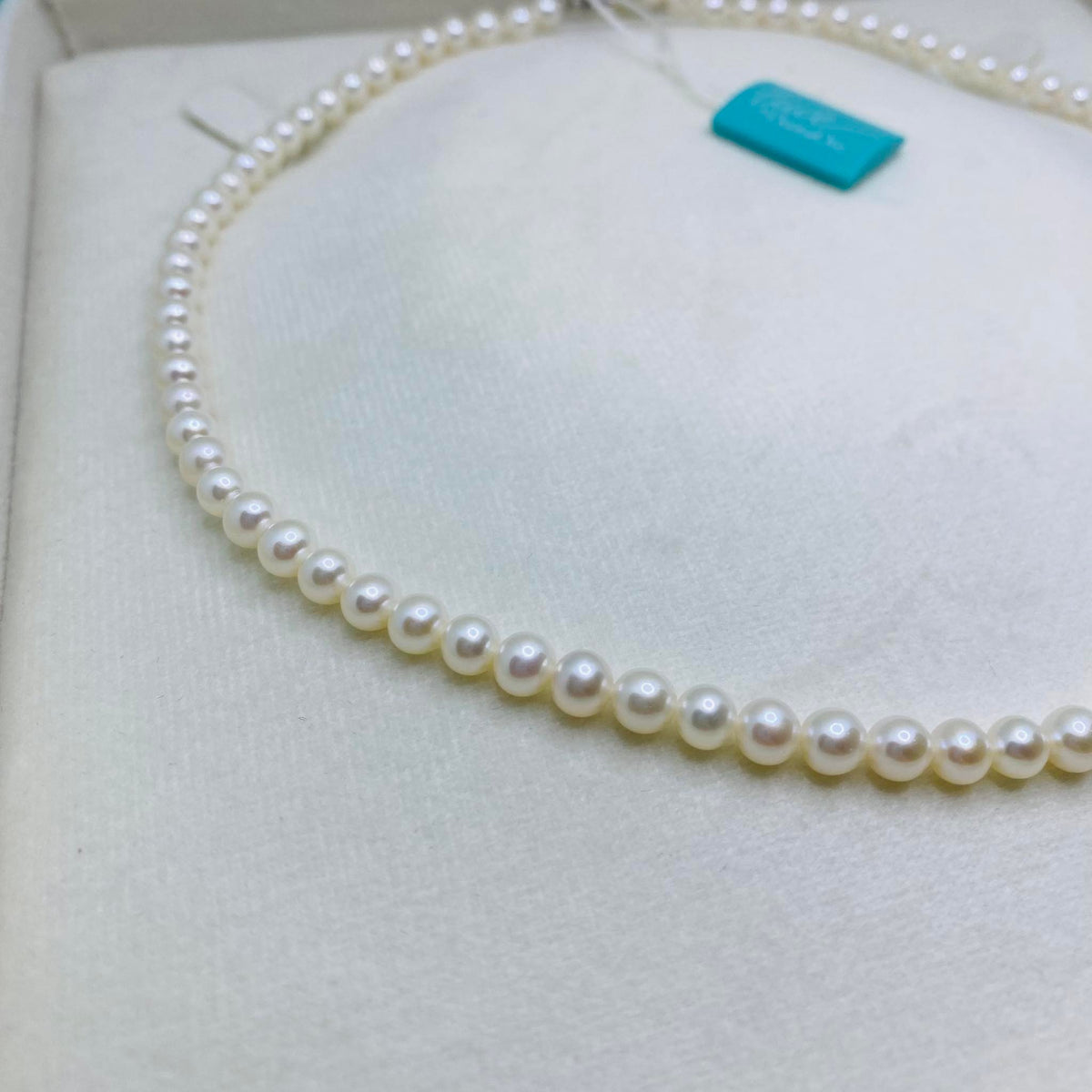 Collana Donna Oro 18KT con Perle Naturali mm 4-4,5