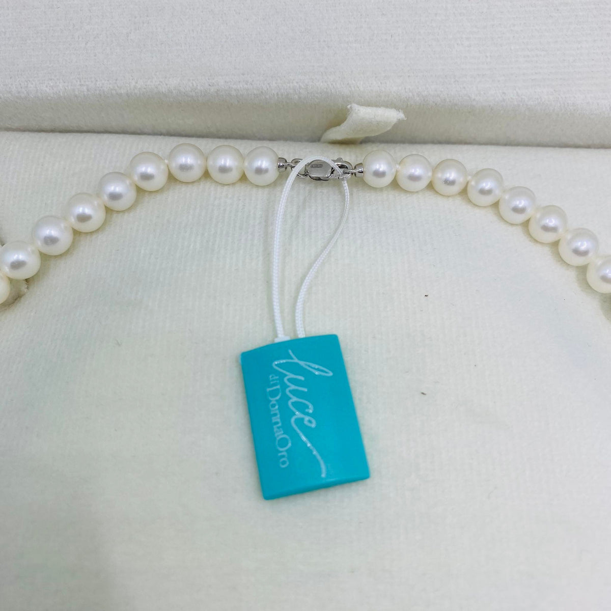 Collana Donna Oro 18KT con Perle Naturali mm 6-6,5