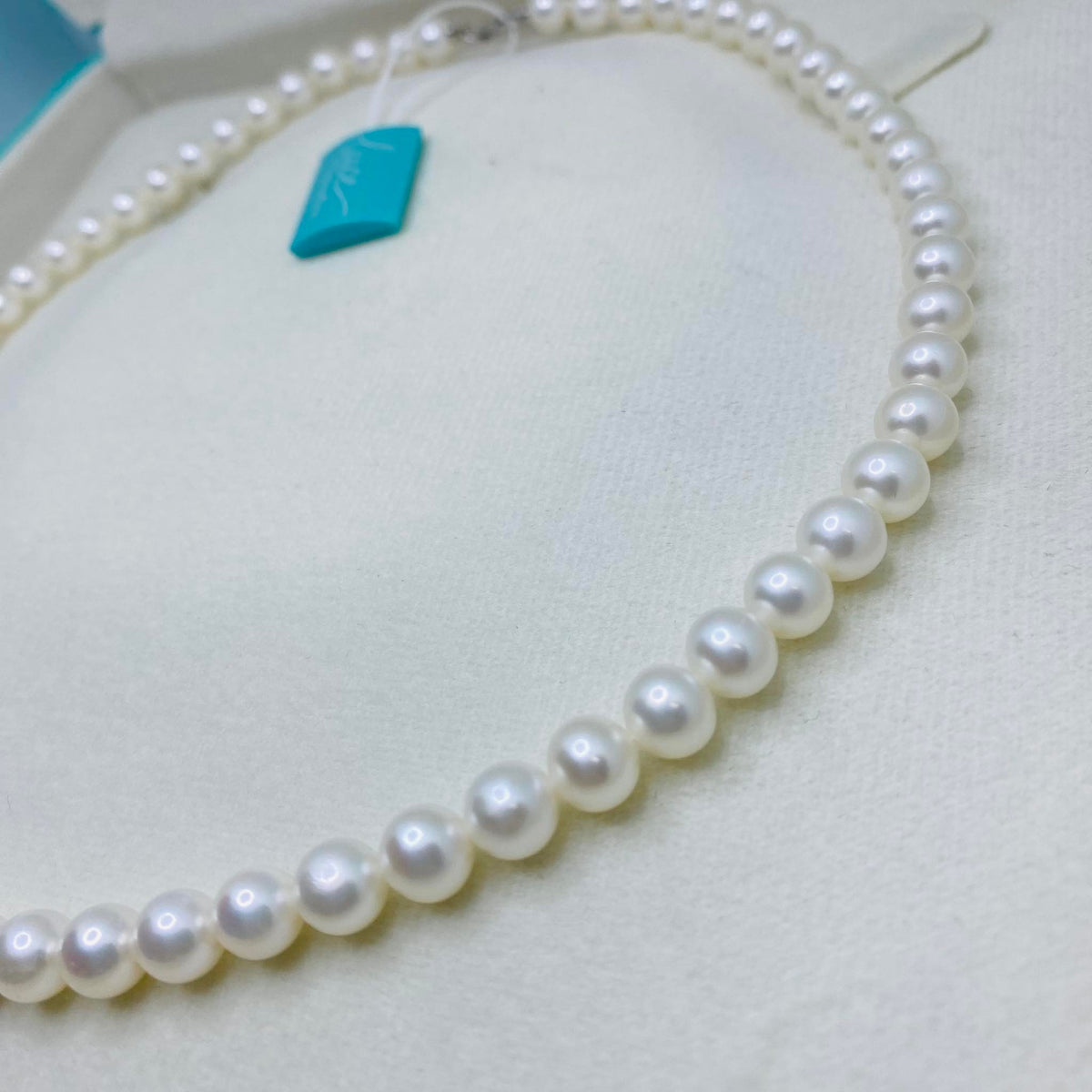 Collana Donna Oro 18KT con Perle Naturali mm 6-6,5