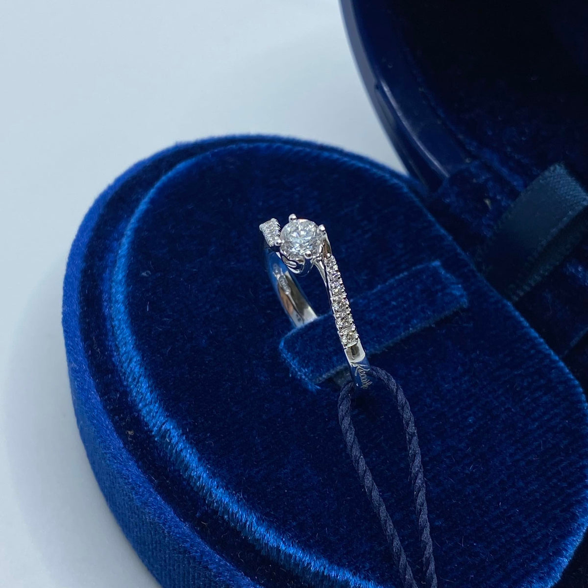 Anello Recarlo Solitario Anniversary con Diamanti Ct 0.34