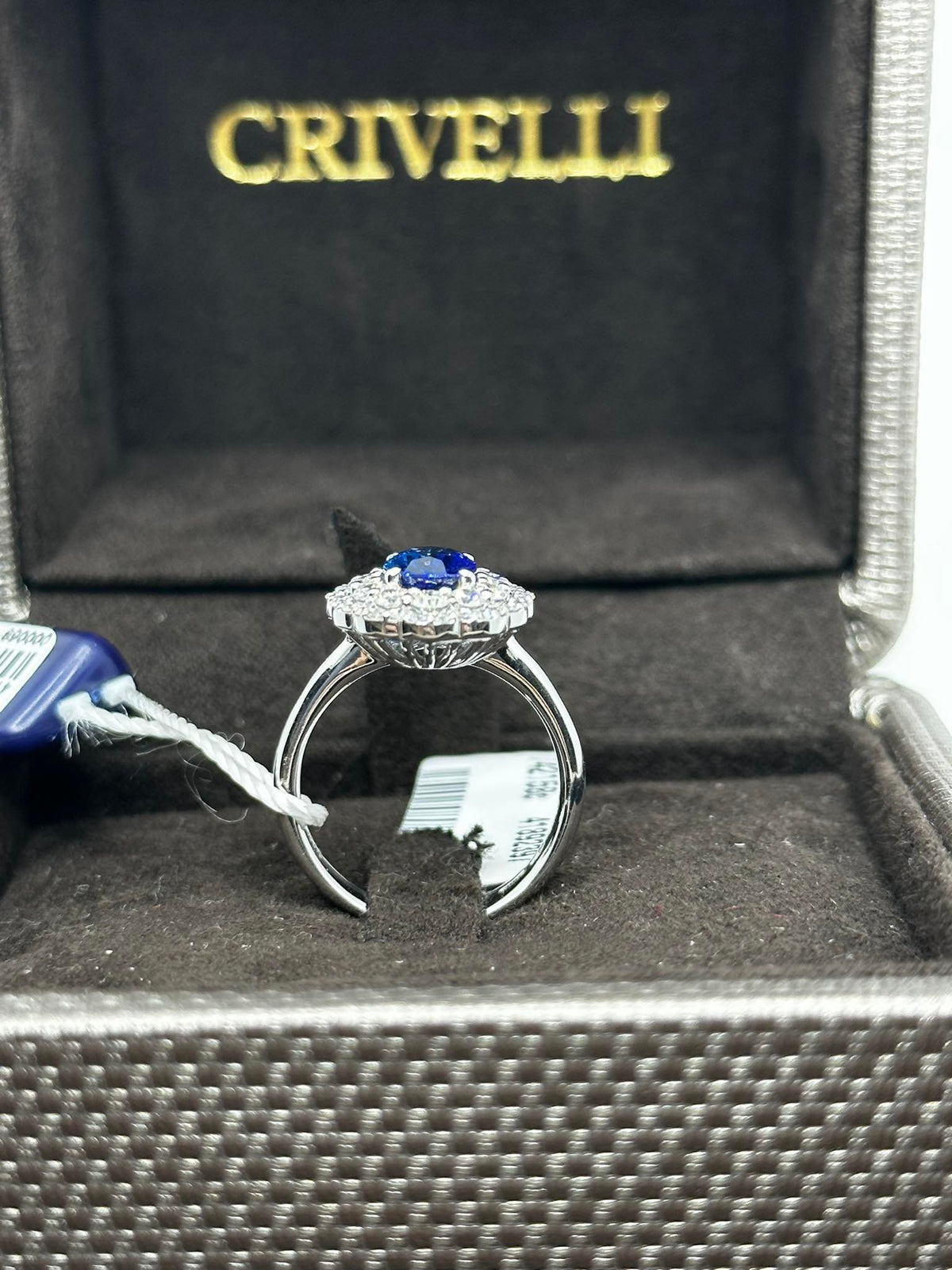 Anello Donna Crivelli con Diamanti e Zaffiro Ct. 1,54