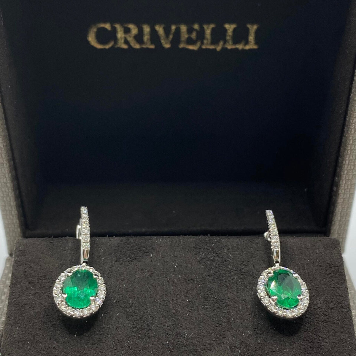 Orecchini Crivelli con Smeraldi Ct. 2,47 e Diamanti