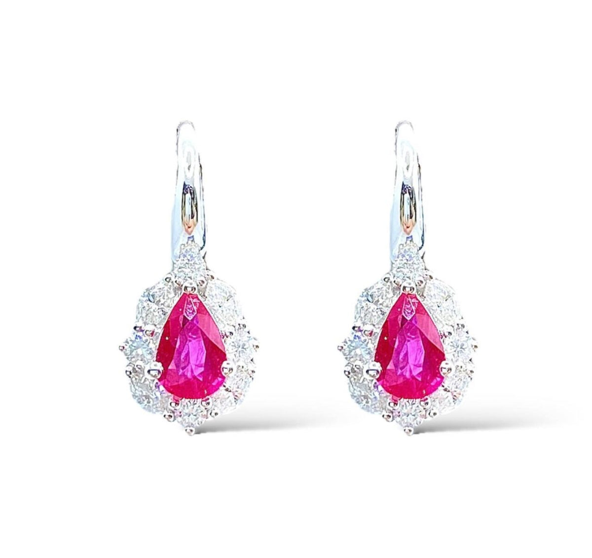 Orecchini Donna Crivelli con Rubino Ct 0,69 e Diamanti