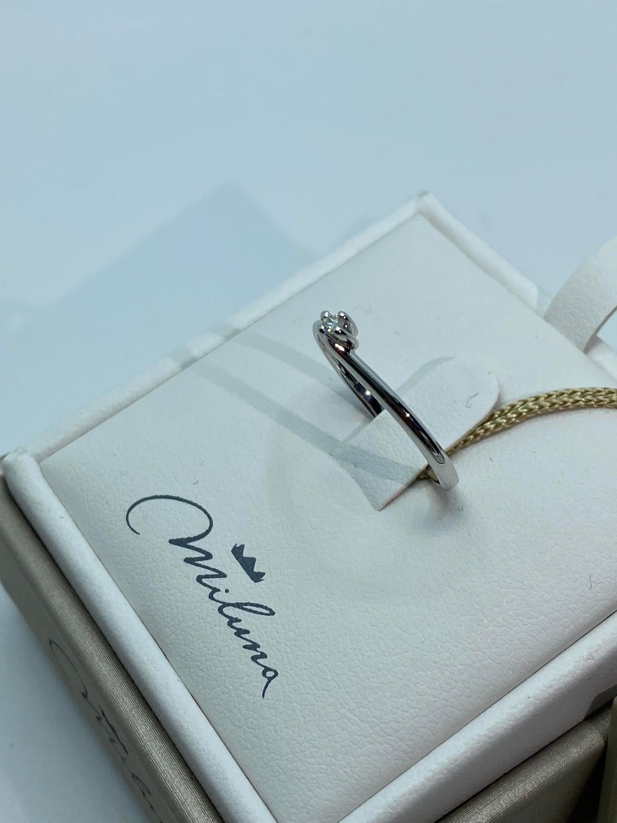 Anello Solitario Donna Miluna in Oro 18KT e Diamanti Ct. 0,04