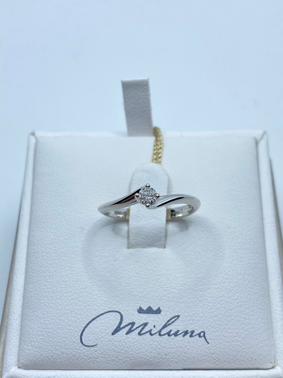 Anello Solitario Donna Miluna in Oro 18KT e Diamanti Ct. 0,13