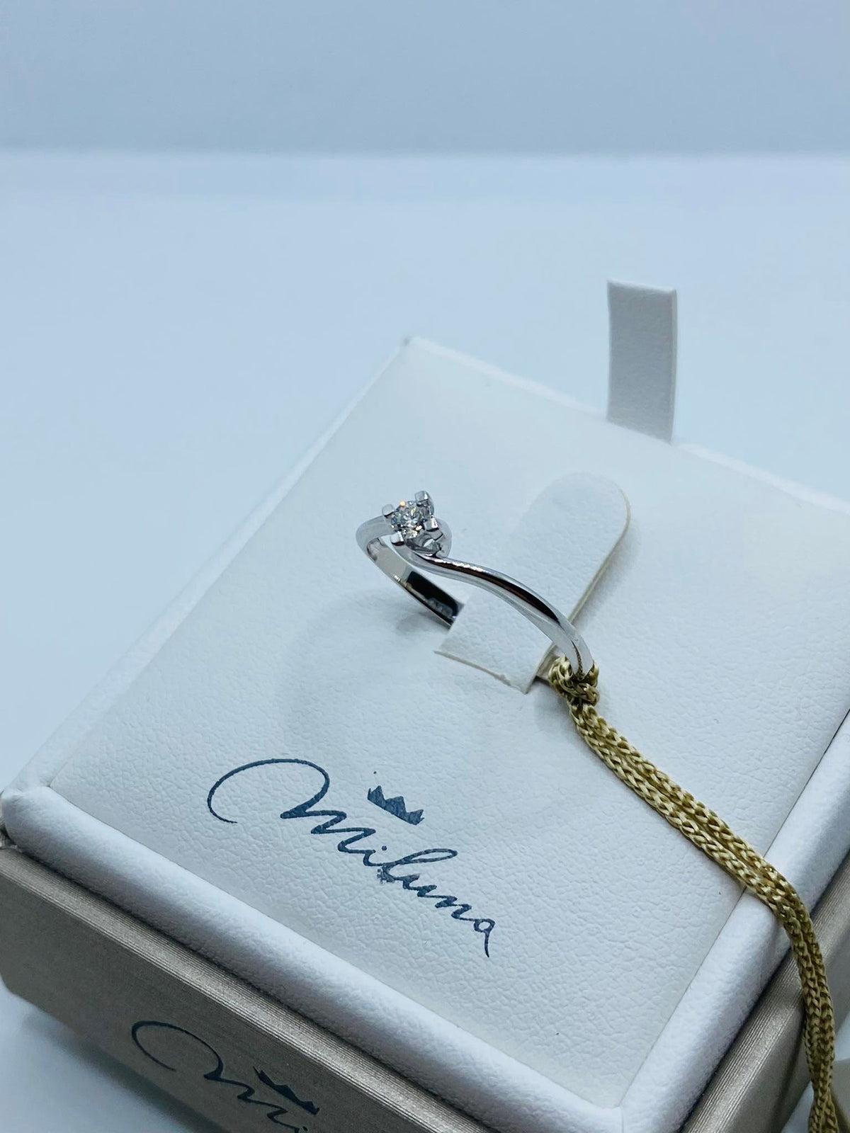 Anello Solitario Donna Miluna in Oro 18KT e Diamanti Ct. 0,07