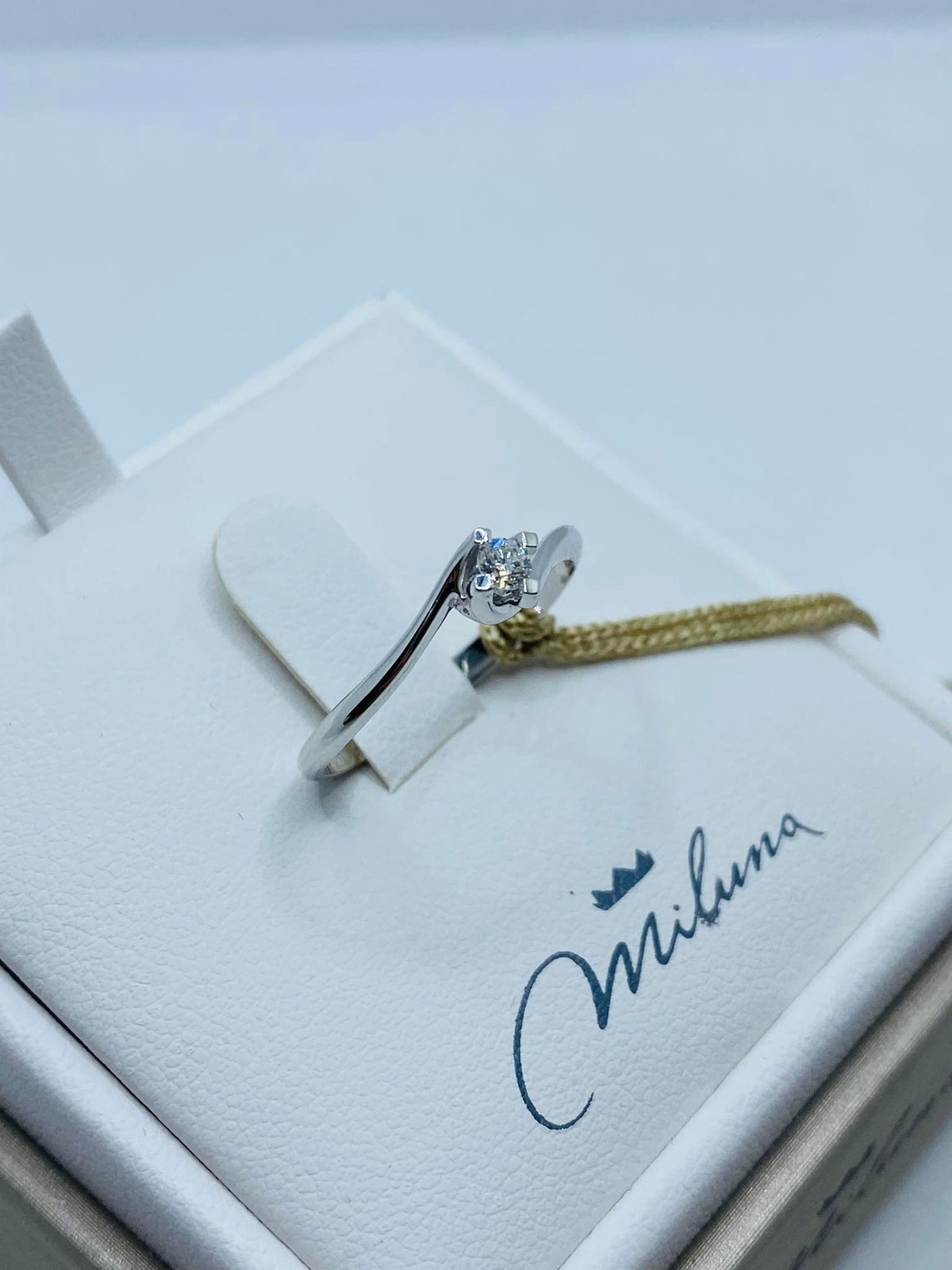 Anello Solitario Donna Miluna in Oro 18KT e Diamanti Ct. 0,07